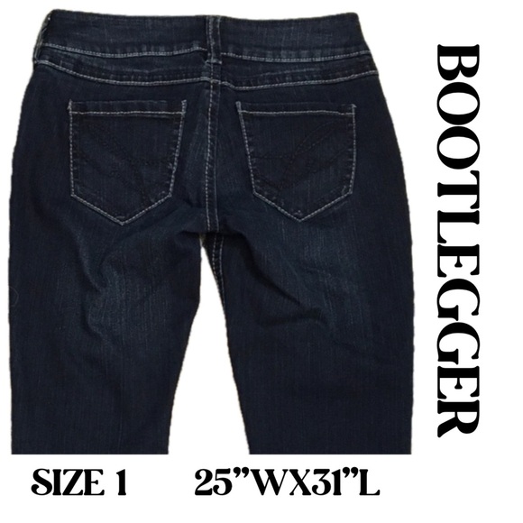 BOOTLEGGER PARADISE SKINNY JEANS NWOT SIZE 1 25”WX31”L - Picture 2 of 10